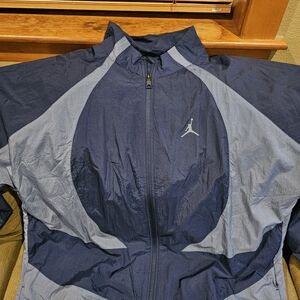 Men's Navy and Gray Athletic Jacket